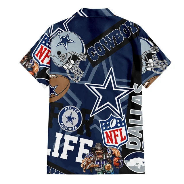 [SPECIAL OFFER] NEW CUSTOMIZED UNISEX NFL21 DCB DALLAS COWBOYS HAWAIIAN SHIRT & SHORTS SET
