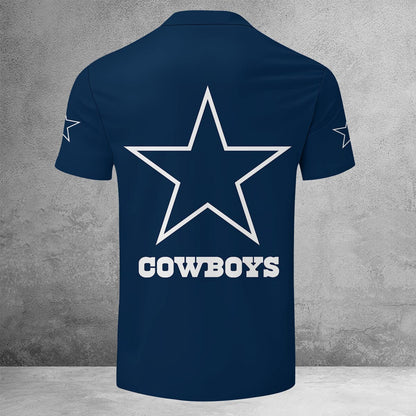 [SPECIAL OFFER] NEW CUSTOMIZED NFL21 DCB DALLAS COWBOYS ZIP POLO SHIRT