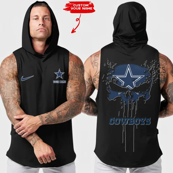 [SPECIAL OFFER] NEW CUSTOMIZED NFL21 DCB DALLAS COWBOYS HOODED TANK TOP