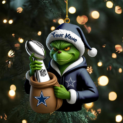 [SPECIAL OFFER] NEW CUSTOMIZED NFL21 DCB DALLAS COWBOYS CHRISTMAS ACRYLIC ORNAMENT