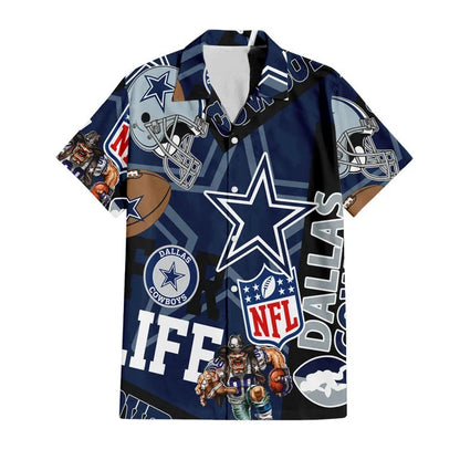 [SPECIAL OFFER] NEW CUSTOMIZED UNISEX NFL21 DCB DALLAS COWBOYS HAWAIIAN SHIRT & SHORTS SET