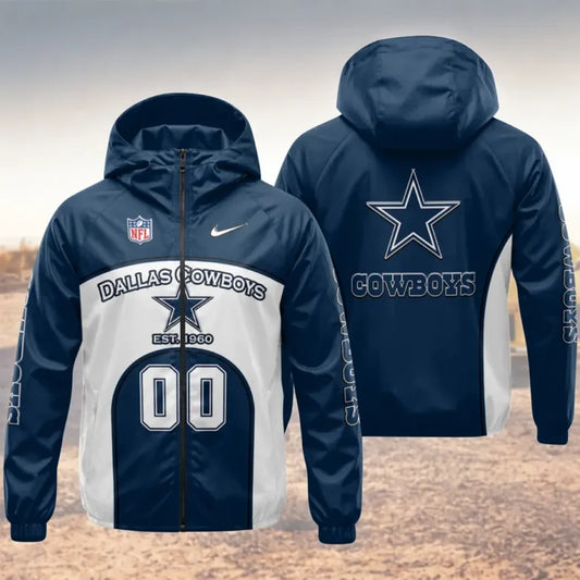 [SPECIAL OFFER] NEW CUSTOMIZED NFL21 DCB DALLAS COWBOYS WINDBREAKER JACKET