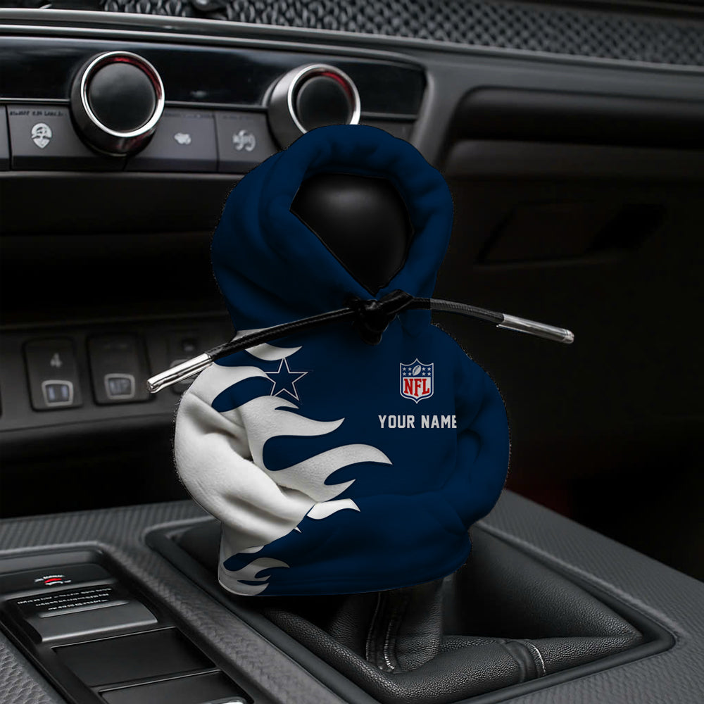 [SPECIAL OFFER] NEW CUSTOMIZED NFL21 DCB DALLAS COWBOYS CAR HOODIE SHIFT KNOB COVER