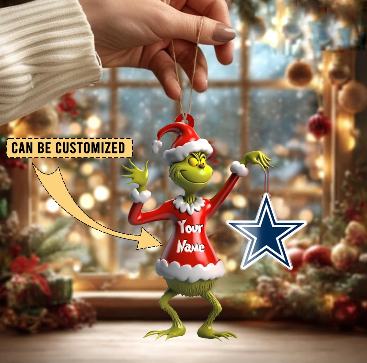 [SPECIAL OFFER] NEW CUSTOMIZED NFL21 DCB DALLAS COWBOYS CHRISTMAS ACRYLIC ORNAMENT