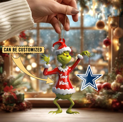 [SPECIAL OFFER] NEW CUSTOMIZED NFL21 DCB DALLAS COWBOYS CHRISTMAS ACRYLIC ORNAMENT