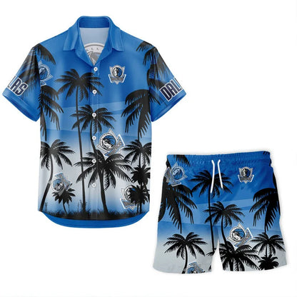 [HOT DEAL] NEW CUSTOMIZED NBA18 DMA DALLAS MAVERICKS UNISEX HAWAIIAN SHIRT & SHORTS SET