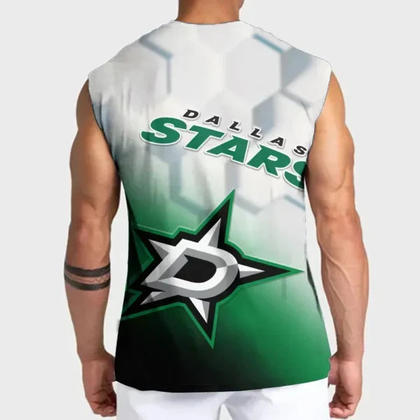 [SUPER SALE] NEW CUSTOMIZED NHL15 DLS DALLAS STARS TANK TOP & GYM SHIRT
