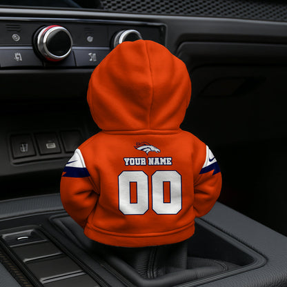 [SPECIAL OFFER] NEW CUSTOMIZED NFL13 DVB DENVER BRONCOS AUTOMOTIVE HOODIE SHIFT KNOB COVER