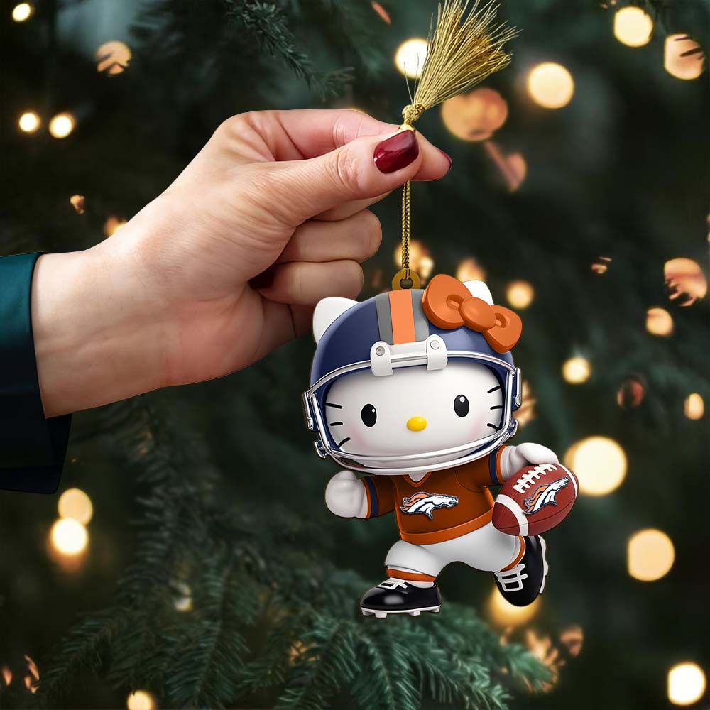 [SPECIAL OFFER] NEW CUSTOMIZED NFL13 DVB DENVER BRONCOS HELLO KITTY ACRYLIC ORNAMENT