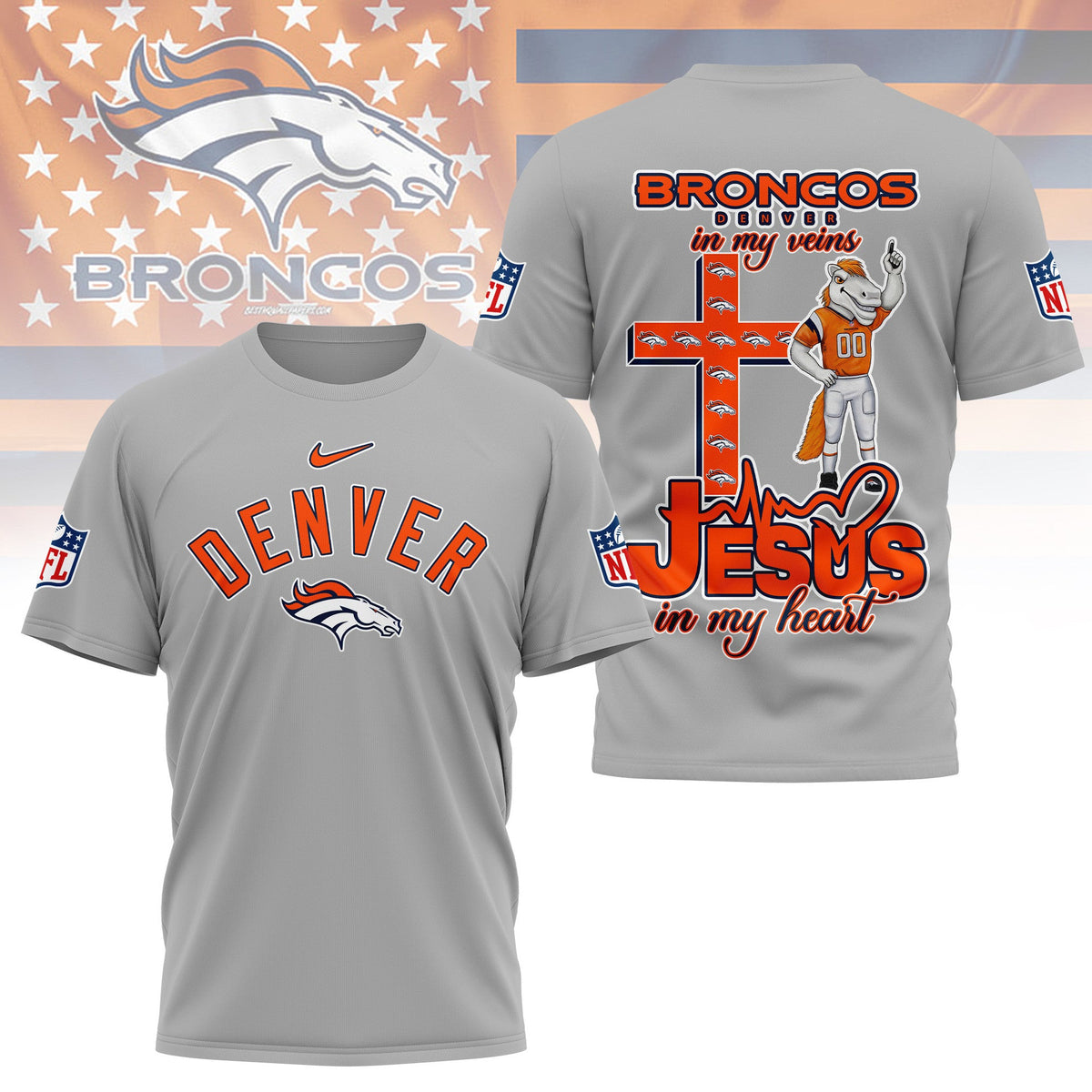 [SPECIAL OFFER] NEW CUSTOMIZED NFL13 DVB DENVER BRONCOS T-SHIRT | MULTIPLE COLORS AVAILABLE