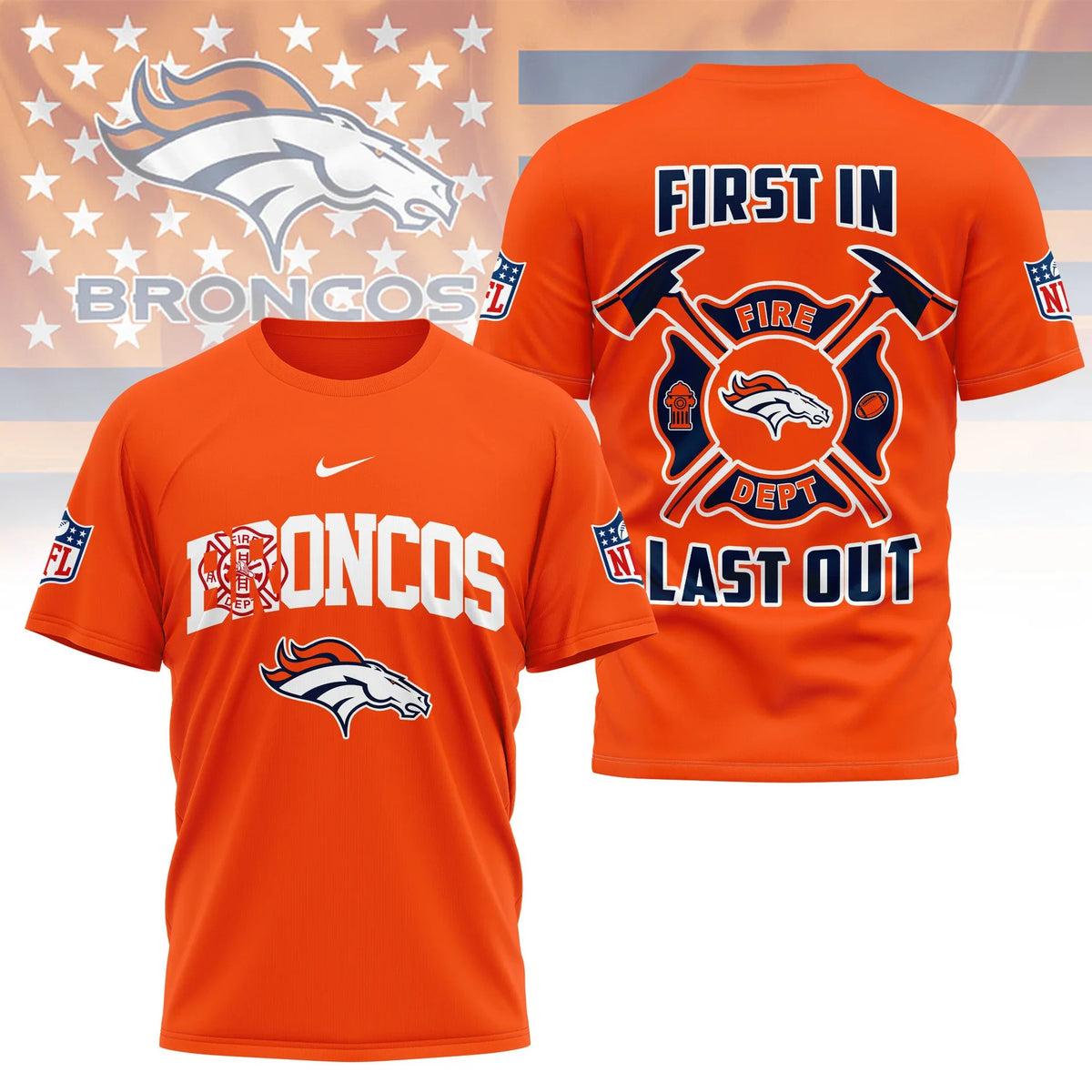 [SPECIAL OFFER] NEW CUSTOMIZED NFL13 DVB DENVER BRONCOS T-SHIRT | MULTIPLE COLORS AVAILABLE
