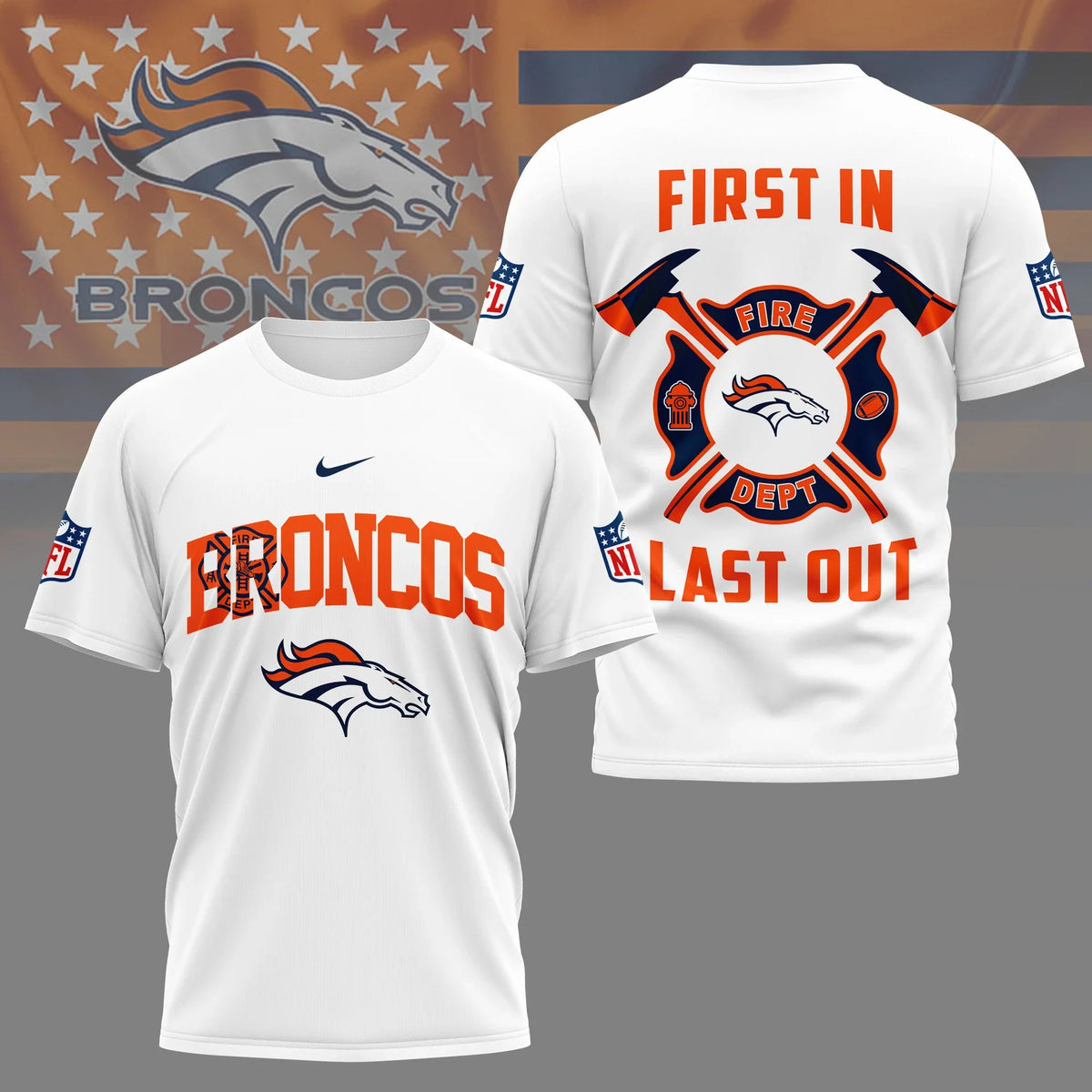 [SPECIAL OFFER] NEW CUSTOMIZED NFL13 DVB DENVER BRONCOS T-SHIRT | MULTIPLE COLORS AVAILABLE