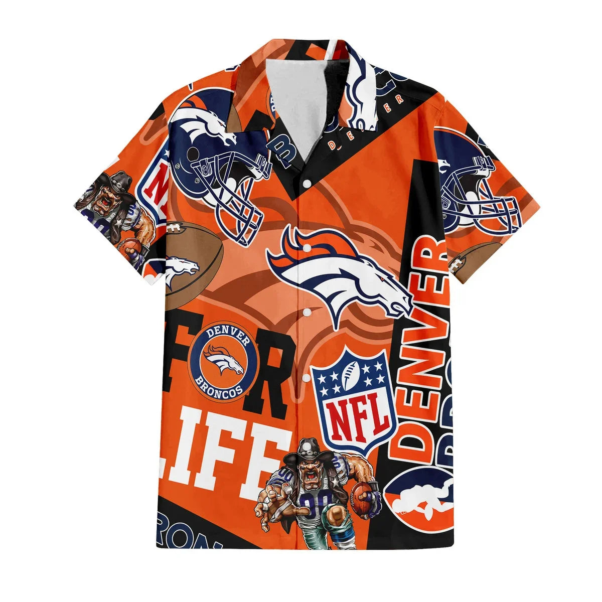 [SPECIAL OFFER] NEW CUSTOMIZED NFL13 DVB DENVER BRONCOS UNISEX HAWAIIAN SHIRT & SHORTS SET