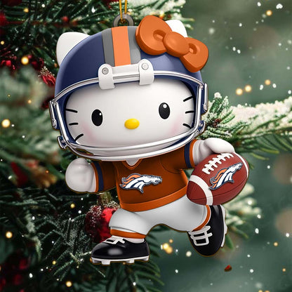 [SPECIAL OFFER] NEW CUSTOMIZED NFL13 DVB DENVER BRONCOS HELLO KITTY ACRYLIC ORNAMENT