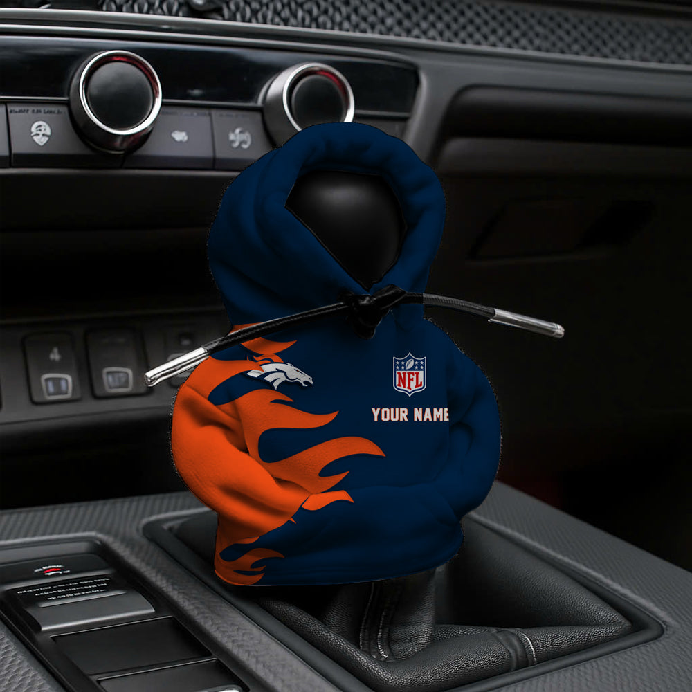 [SPECIAL OFFER] NEW CUSTOMIZED NFL13 DVB DENVER BRONCOS CAR HOODIE SHIFT KNOB COVER