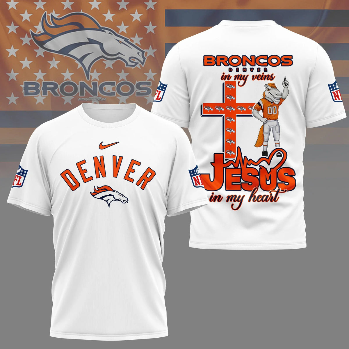 [SPECIAL OFFER] NEW CUSTOMIZED NFL13 DVB DENVER BRONCOS T-SHIRT | MULTIPLE COLORS AVAILABLE