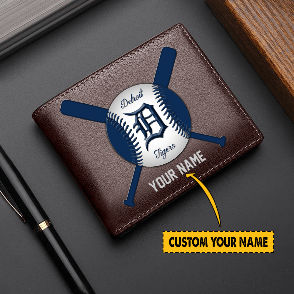 [FLASH SALE] NEW CUSTOMIZED MLB16 DTS DETROIT TIGERS LEATHER WALLET