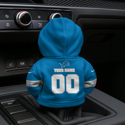[SPECIAL OFFER] NEW CUSTOMIZED NFL04 DTL DETROIT LIONS AUTOMOTIVE HOODIE SHIFT KNOB COVER