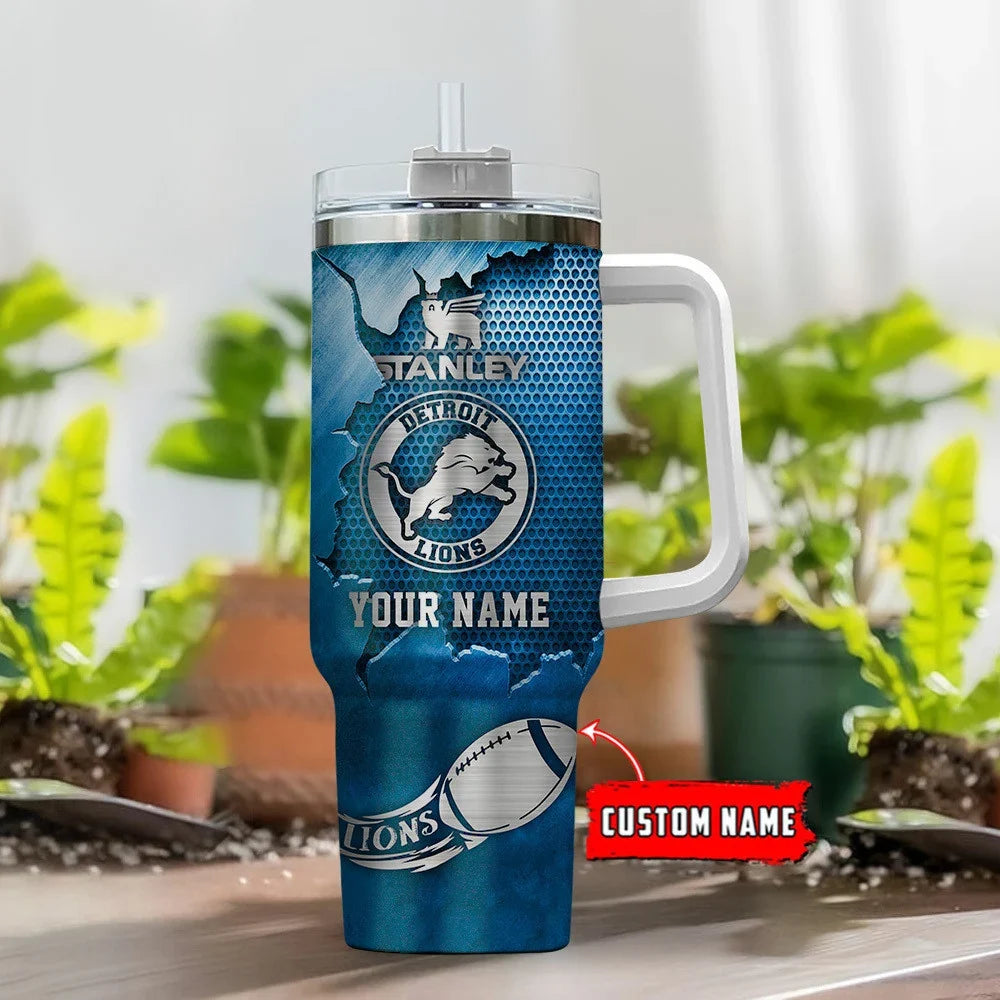 [SPECIAL OFFER] NEW CUSTOMIZED NFL04 DTL DETROIT LIONS TUMBLER CUP