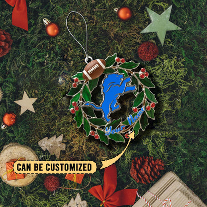 [SPECIAL OFFER] NEW CUSTOMIZED NFL04 DTL DETROIT LIONS CHRISTMAS ACRYLIC ORNAMENT