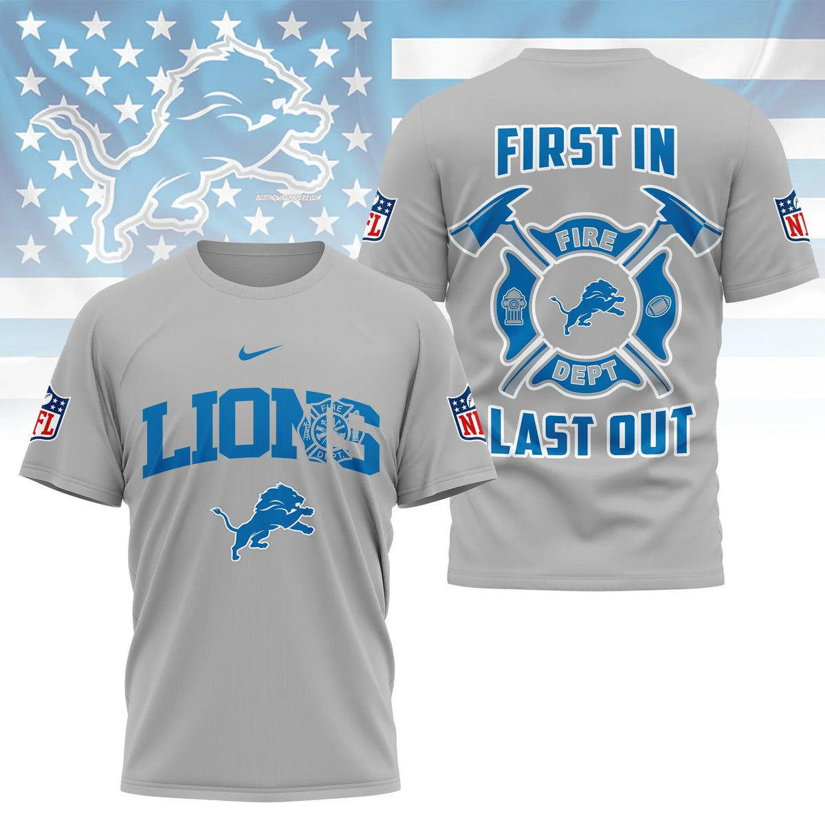 [SPECIAL OFFER] NEW CUSTOMIZED NFL04 DTL DETROIT LIONS T-SHIRT | MULTIPLE COLORS AVAILABLE