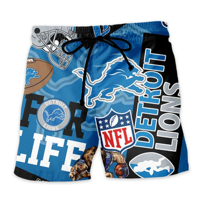 [SPECIAL OFFER] NEW CUSTOMIZED NFL04 DTL DETROIT LIONS UNISEX HAWAIIAN SHIRT & SHORTS SET