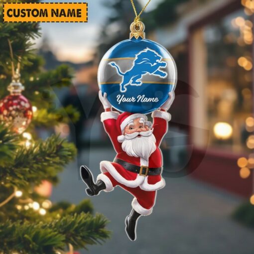 [SPECIAL OFFER] NEW CUSTOMIZED NFL04 DTL DETROIT LIONS CHRISTMAS ACRYLIC ORNAMENT