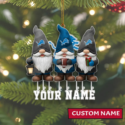 [SPECIAL OFFER] NEW CUSTOMIZED NFL04 DTL DETROIT LIONS CHRISTMAS ACRYLIC ORNAMENT