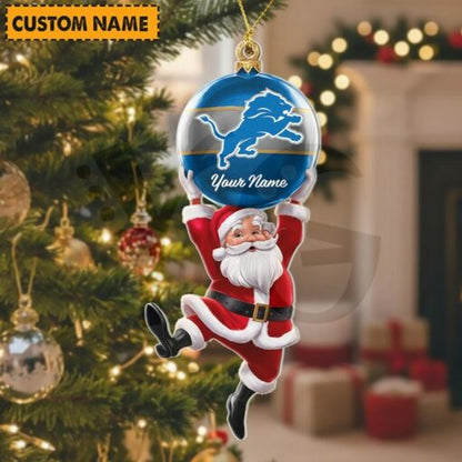 [SPECIAL OFFER] NEW CUSTOMIZED NFL04 DTL DETROIT LIONS CHRISTMAS ACRYLIC ORNAMENT