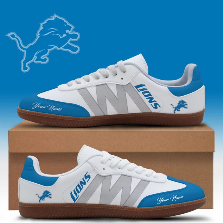 [SPECIAL OFFER] NEW CUSTOMIZED NFL04 DTL DETROIT LIONS CLASSIC SNEAKERS