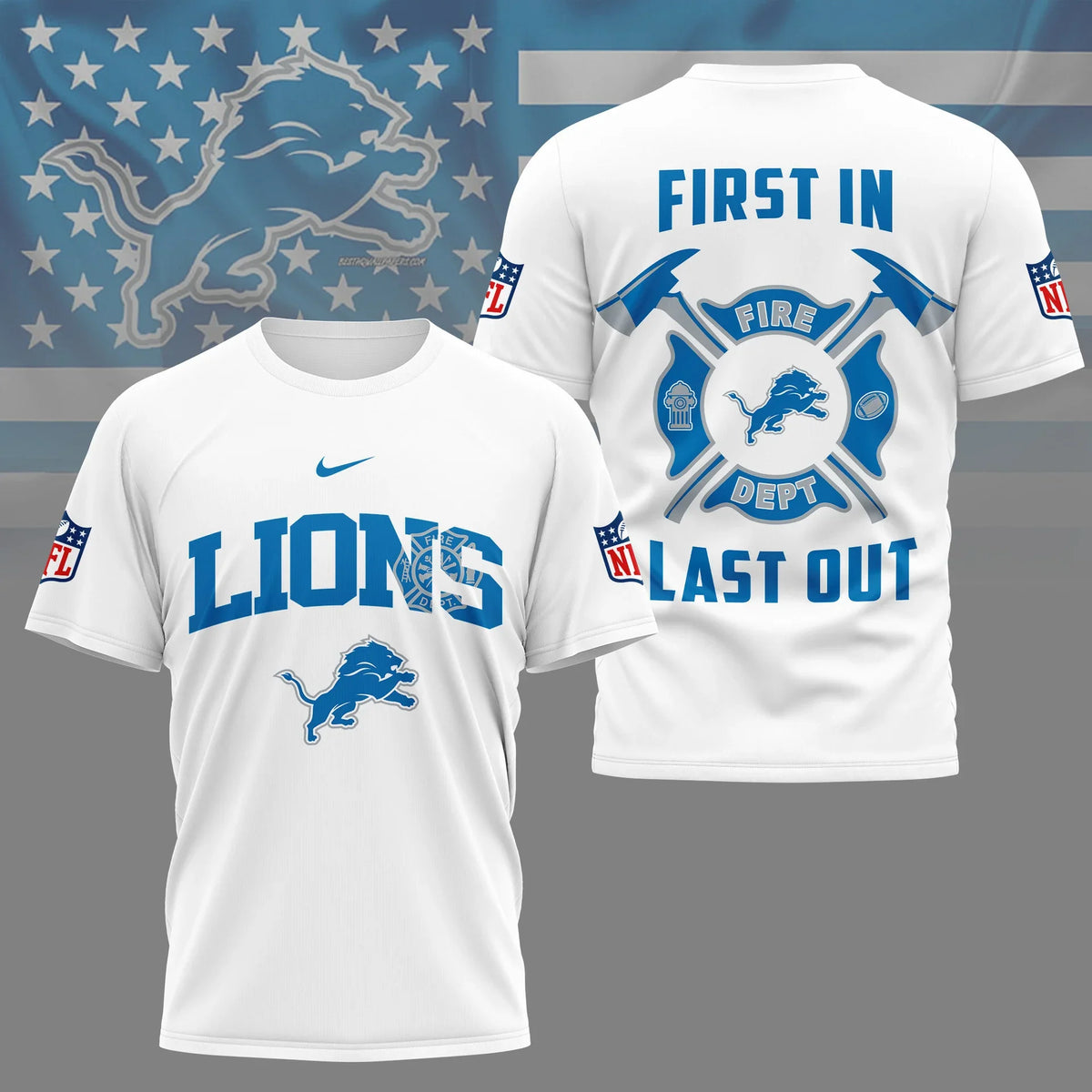 [SPECIAL OFFER] NEW CUSTOMIZED NFL04 DTL DETROIT LIONS T-SHIRT | MULTIPLE COLORS AVAILABLE