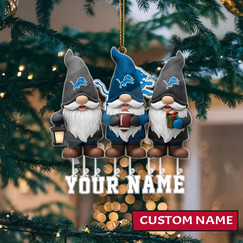 [SPECIAL OFFER] NEW CUSTOMIZED NFL04 DTL DETROIT LIONS CHRISTMAS ACRYLIC ORNAMENT