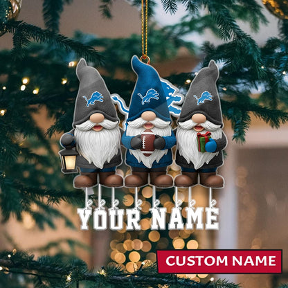 [SPECIAL OFFER] NEW CUSTOMIZED NFL04 DTL DETROIT LIONS CHRISTMAS ACRYLIC ORNAMENT