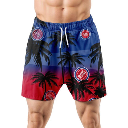 [HOT DEAL] NEW CUSTOMIZED NBA14 DPI DETROIT PISTONS UNISEX HAWAIIAN SHIRT & SHORTS SET