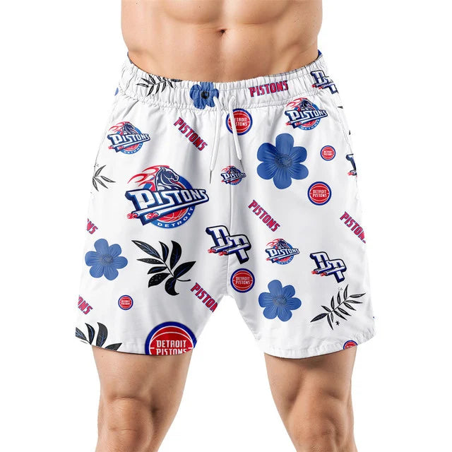 [HOT DEAL] NEW CUSTOMIZED NBA14 DPI DETROIT PISTONS UNISEX HAWAIIAN SHIRT & SHORTS SET