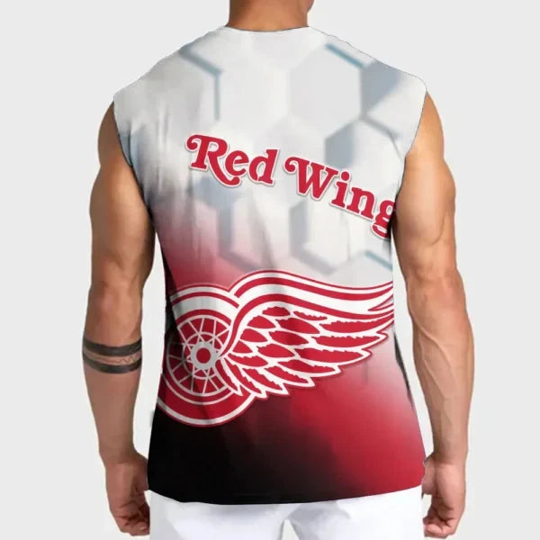 [SUPER SALE] NEW CUSTOMIZED NHL22 DRW DETROIT RED WINGS TANK TOP & GYM SHIRT