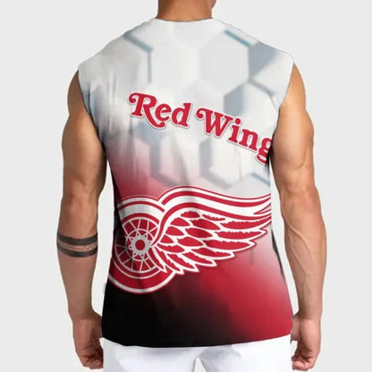[SUPER SALE] NEW CUSTOMIZED NHL22 DRW DETROIT RED WINGS TANK TOP & GYM SHIRT