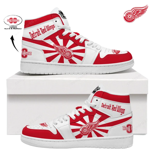 [SUPER SALE] NEW CUSTOMIZED NHL22 DR WINGS AIR JORDAN SNEAKERS