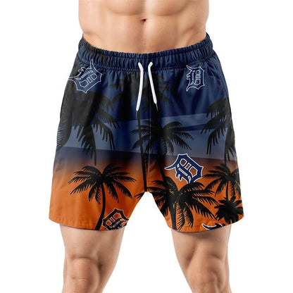 [FLASH SALE] NEW CUSTOMIZED MLB16 DTS DETROIT TIGERS UNISEX HAWAIIAN SHIRT & SHORTS SET