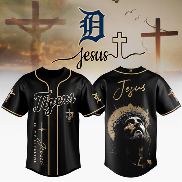 [FLASH SALE] NEW CUSTOMIZED MLB16 DTS DETROIT TIGERS x JESUS CHRIST BASEBALL JERSEY