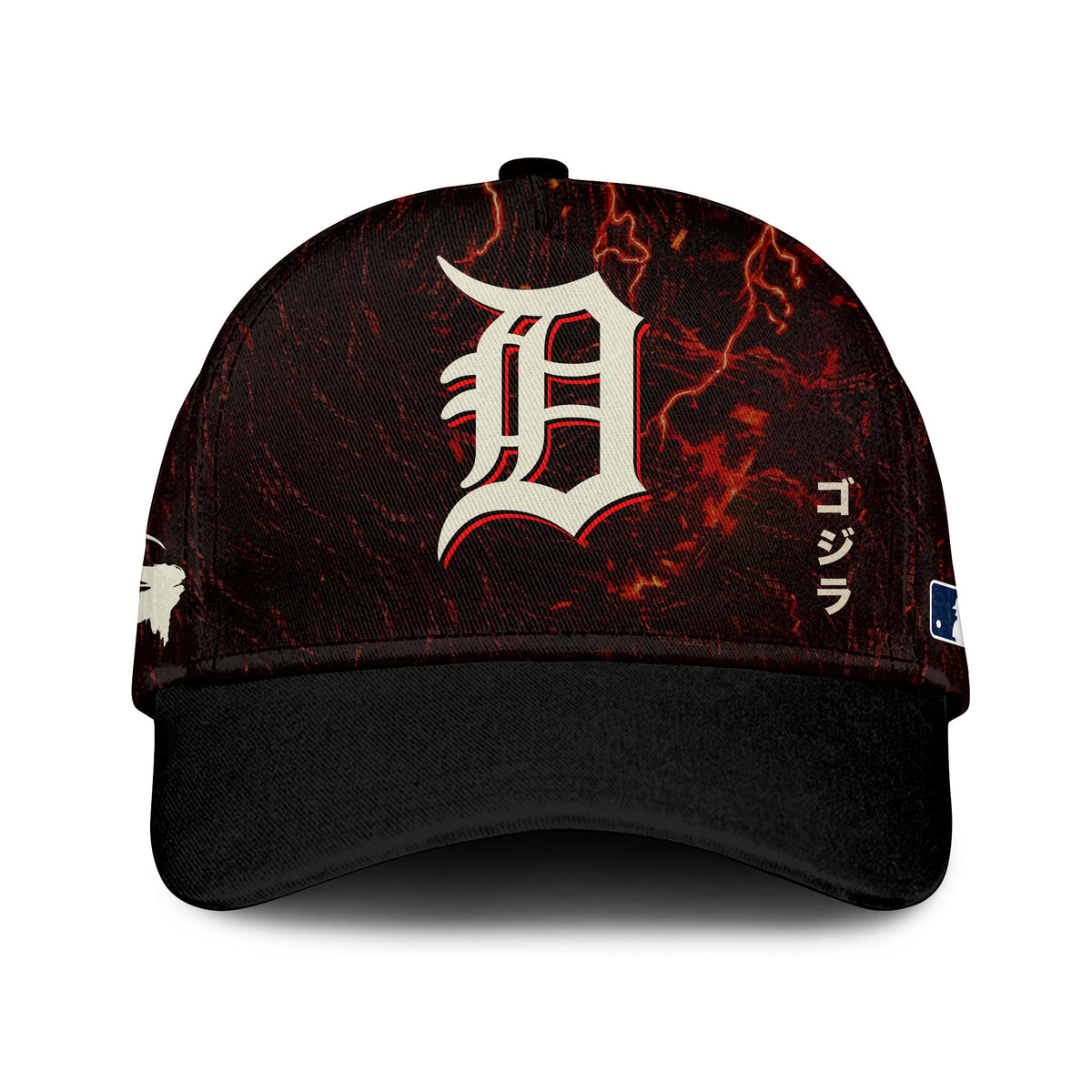 [FLASH SALE] NEW CUSTOMIZED MLB16 DTS DETROIT TIGERS x GODZILLA BASEBALL JERSEY & CAP