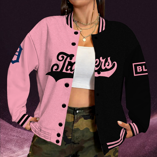 [FLASH SALE] NEW CUSTOMIZED MLB16 DTS DETROIT TIGERS SATIN VARSITY & BASEBALL JACKET