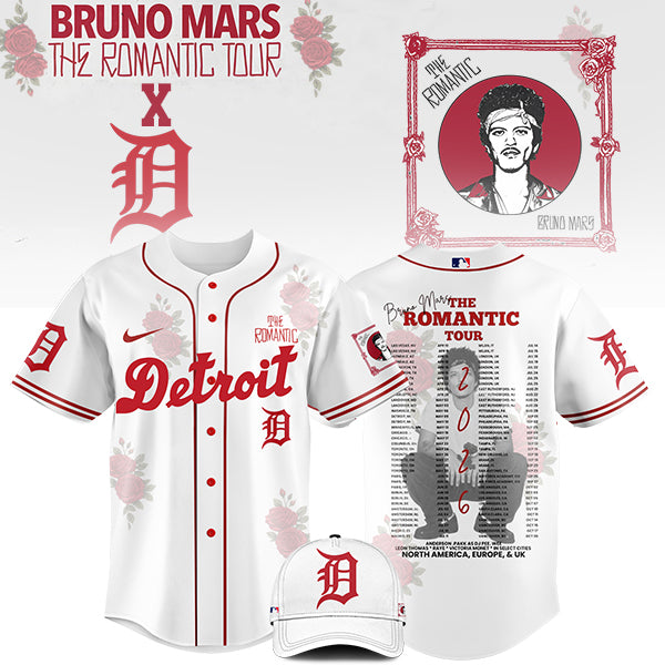 [FLASH SALE] NEW CUSTOMIZED MLB16 DT TIGERS x BRUNO MARS BASEBALL JERSEY