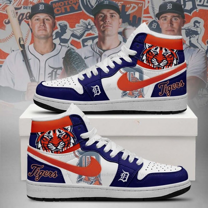 [FLASH SALE] NEW CUSTOMIZED MLB16 DT TIGERS AIR JORDAN SNEAKERS