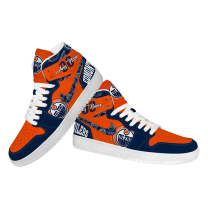 [SUPER SALE] NEW CUSTOMIZED NHL03 ED OILERS AIR JORDAN SNEAKERS