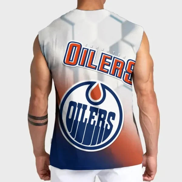 [SUPER SALE] NEW CUSTOMIZED NHL03 EMO EDMONTON OILERS TANK TOP & GYM SHIRT