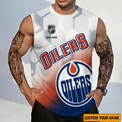 [SUPER SALE] NEW CUSTOMIZED NHL03 EMO EDMONTON OILERS TANK TOP & GYM SHIRT