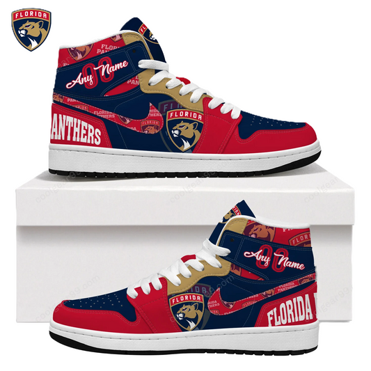 [SUPER SALE] NEW CUSTOMIZED NHL01 FL PANTHERS AIR JORDAN SNEAKERS