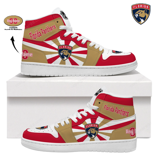 [SUPER SALE] NEW CUSTOMIZED NHL01 FL PANTHERS AIR JORDAN SNEAKERS