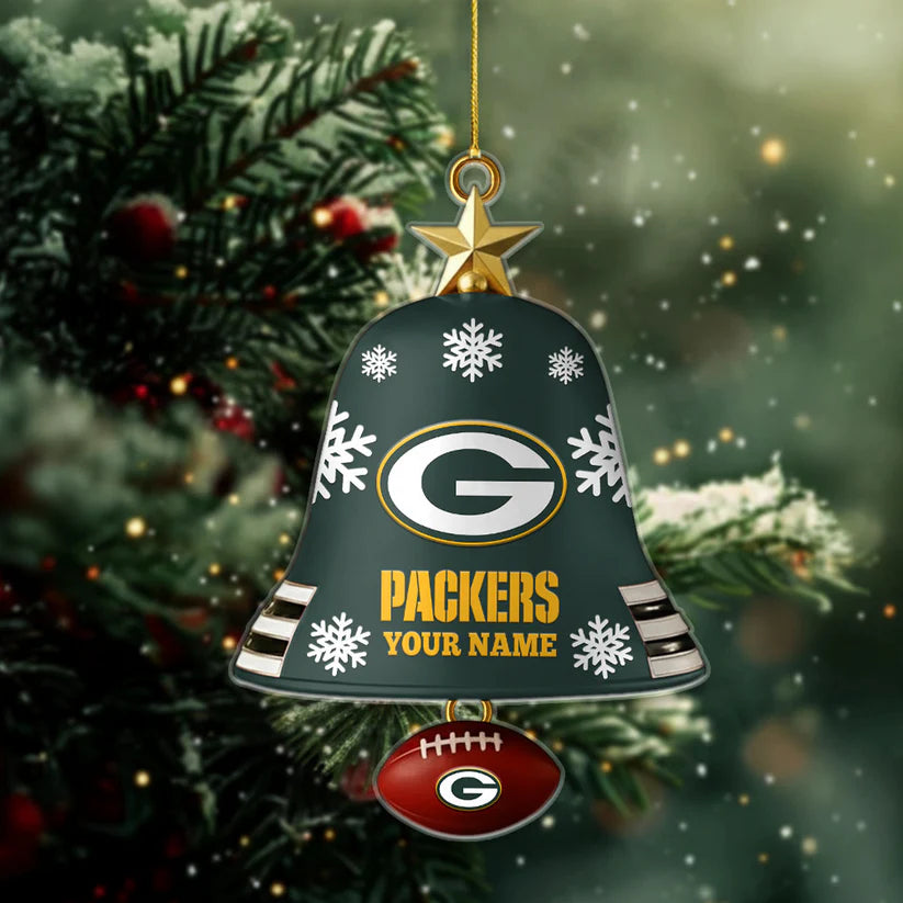 [SPECIAL OFFER] NEW CUSTOMIZED NFL08 GBP GREEN BAY PACKERS CHRISTMAS ACRYLIC ORNAMENT